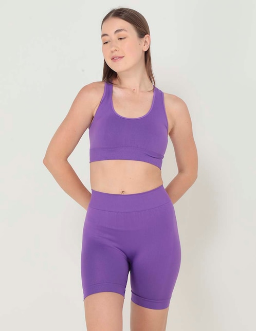 SHORT SPRINT, CH, MORADO LISO 8516B
