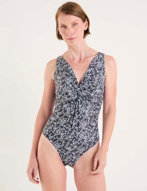 Traje de baño completo estampado floral para mujer 1
