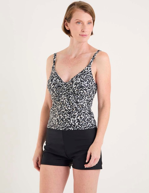 Traje de baño short estamapado floral para mujer 1