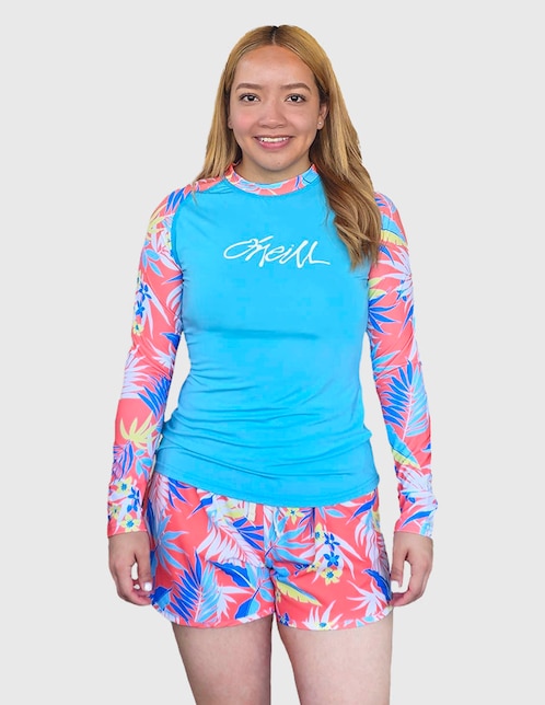 Conjunto traje de baño estampado floral para mujer 1