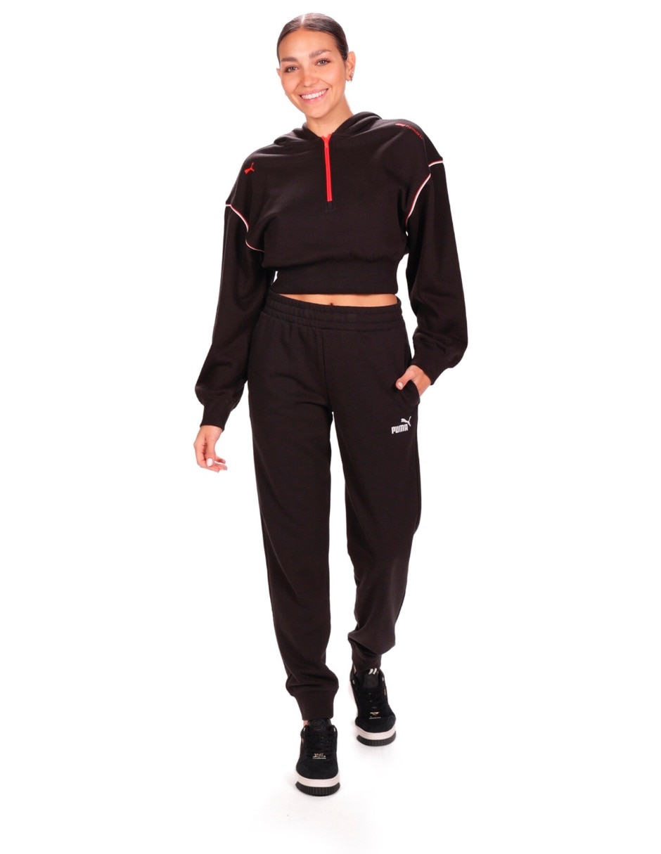 Pants regular con elástico para mujer 11