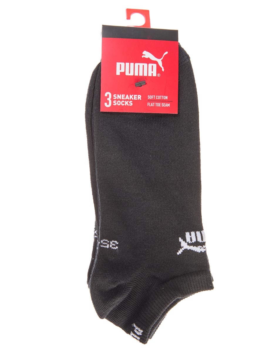 CALCETA PUMA, UNITALLA, NEGRO LISO/DISE