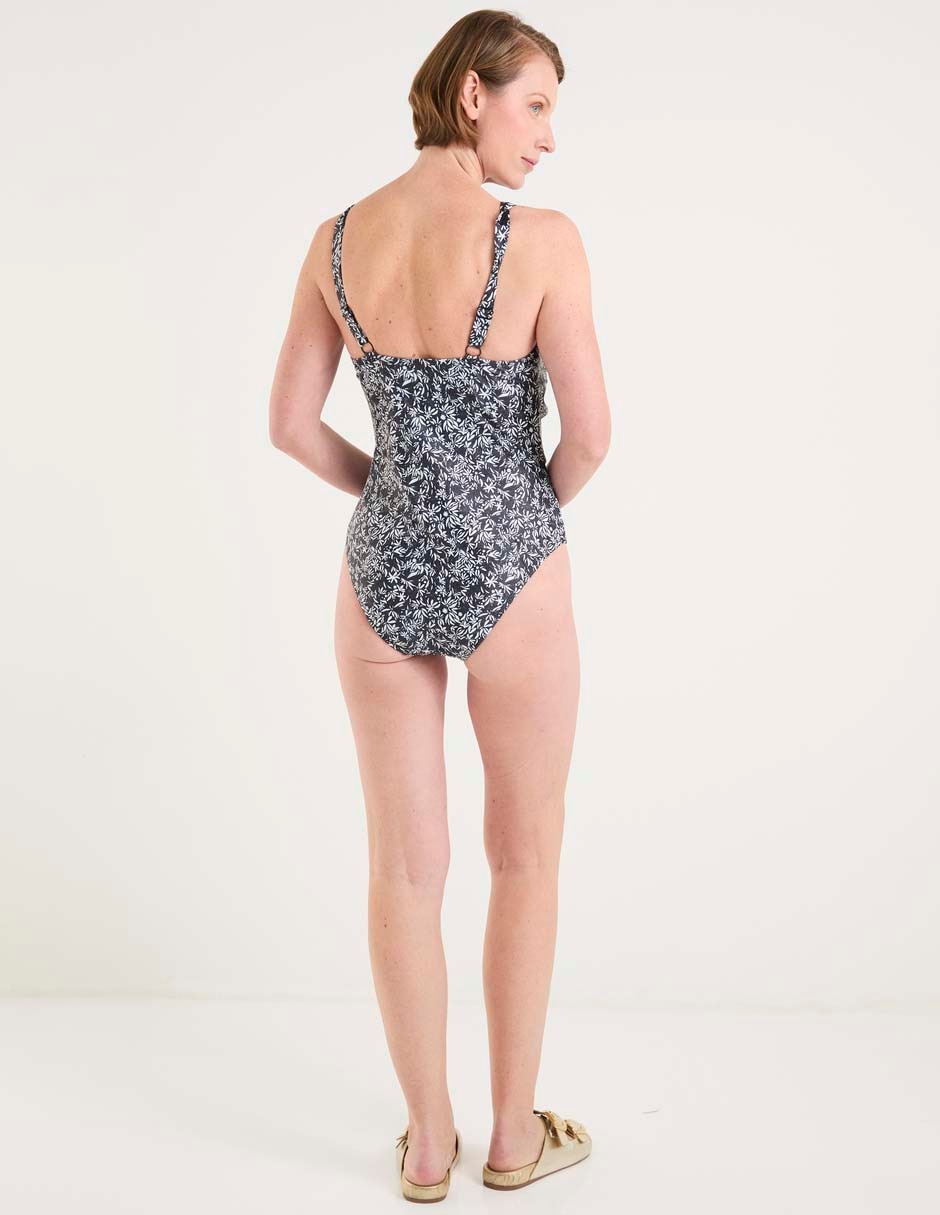 Traje de baño completo estampado floral para mujer 2