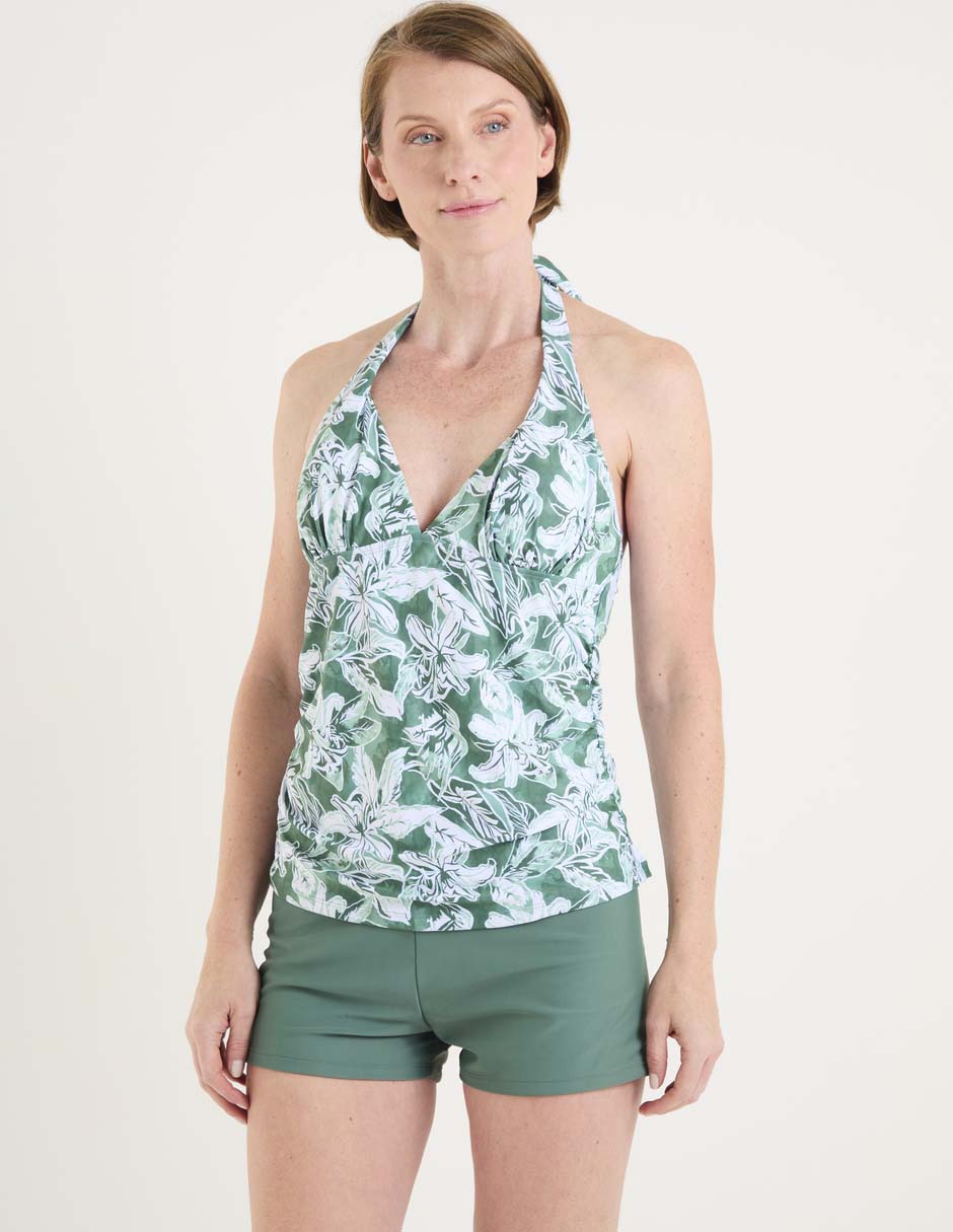Traje de baño short estampado floral para mujer Traje de baño short estampado floral para mujer