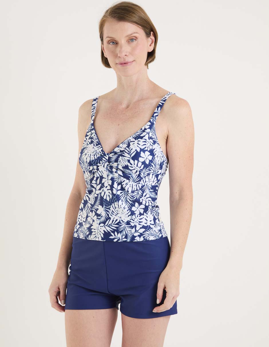 Traje de baño short estamapado floral para mujer Traje de baño short estamapado floral para mujer
