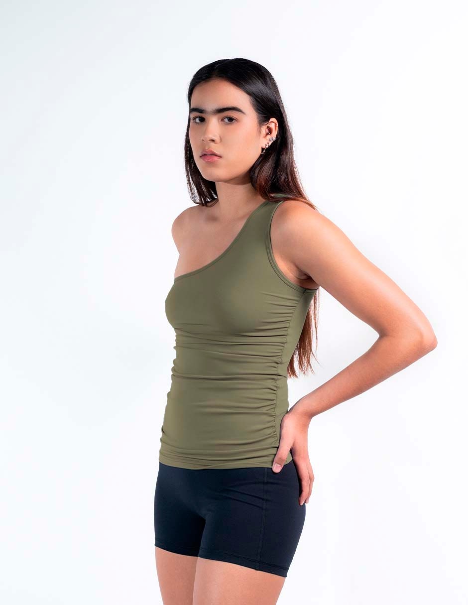PLAYERA S58809 EVERLA, CH, VERDE OLIVO