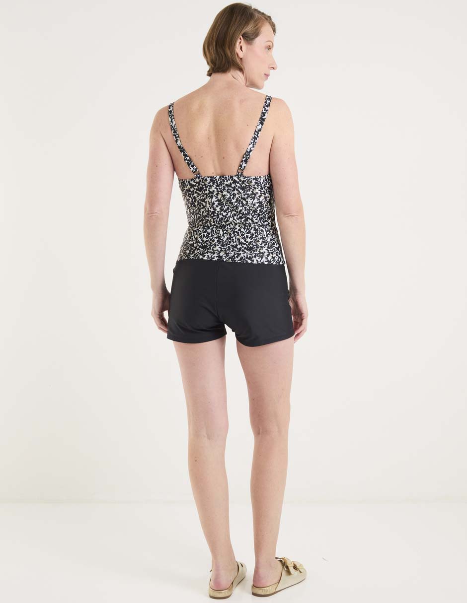 Traje de baño short estamapado floral para mujer 2