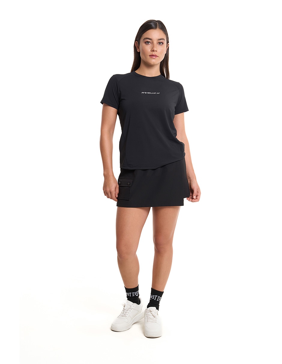 Short efecto doble prenda para entrenamiento mujer 7