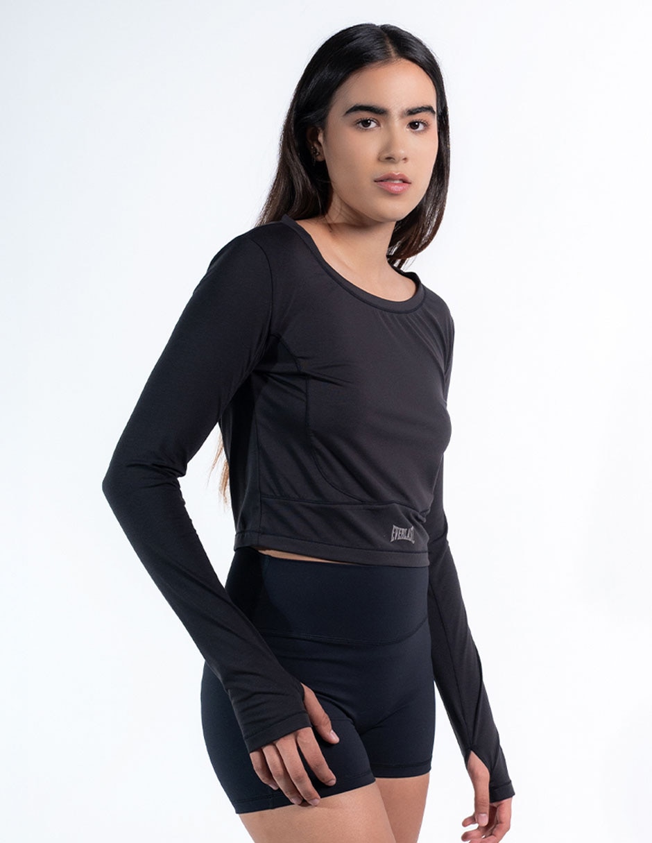 Playera deportiva térmica para entrenamiento de mujer
